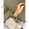 Xiaohongshu Metal Heart Patchwork Leather Strap for iWatch10 & Apple 9876: Chic Style
