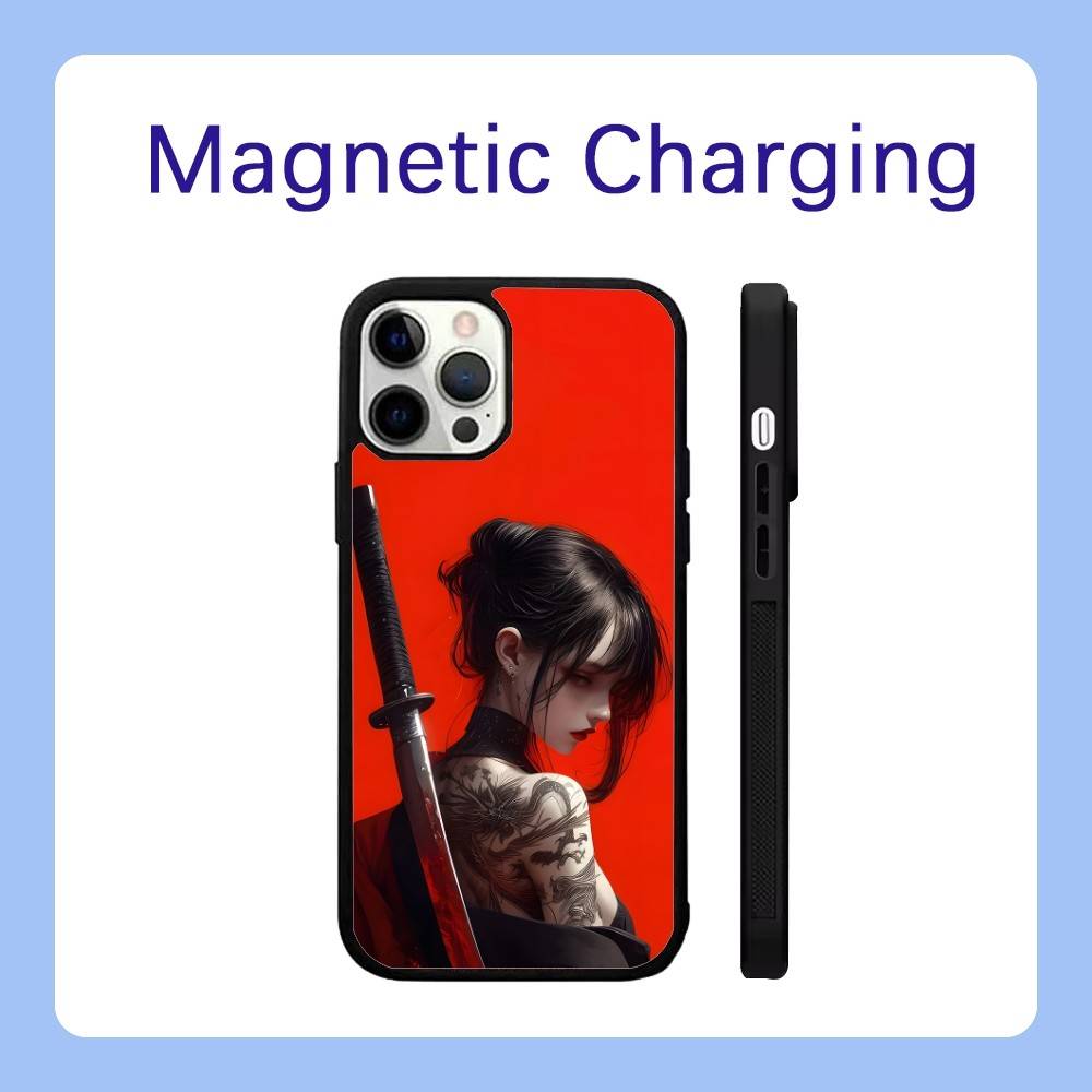 

Samurai Geisha Mask with Magsafe Phone Case For iPhone 17,16,15,14,13,12,Pro,Max,Plus Magnetic Wireless Charge Cover iPhone17promax