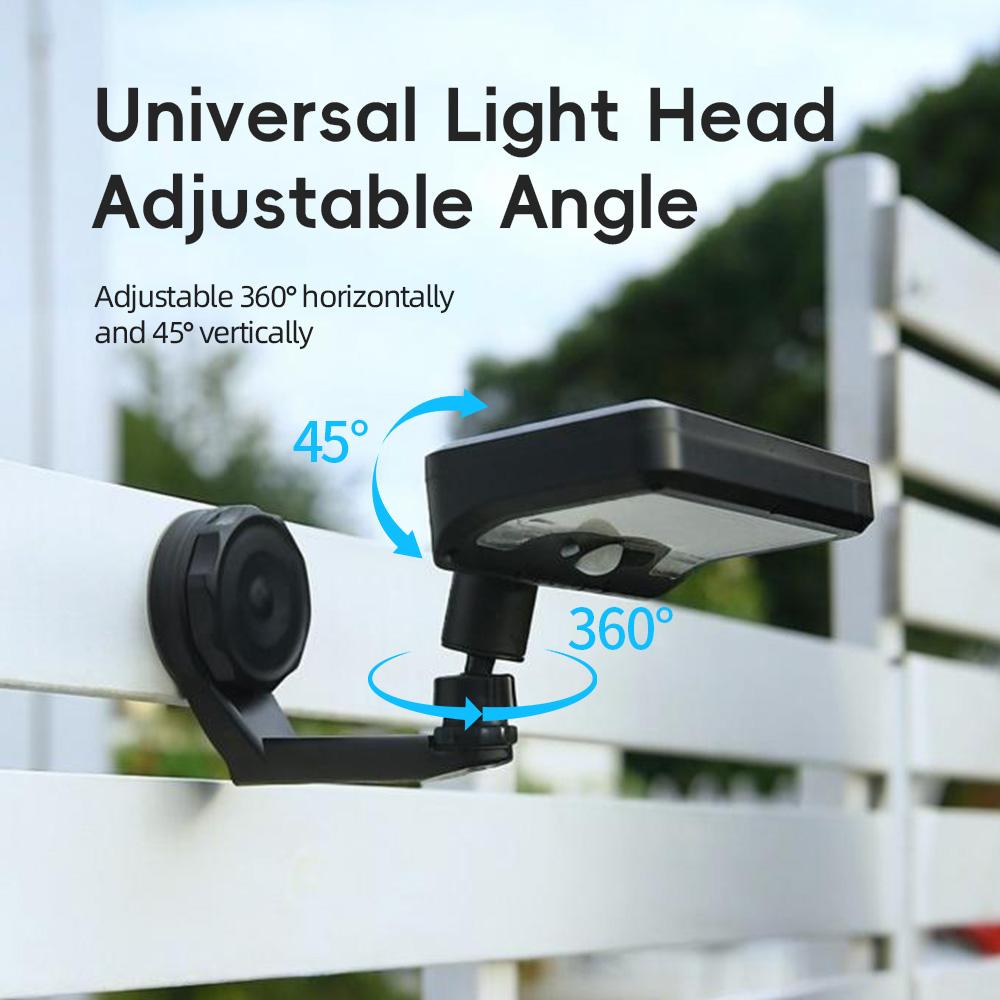 Solar Wall Light Fence Light Auto on/Off Motion Sensor Outside Lamp 3 Modes Security Porch Light Solar Magnetic Lamp for Garden