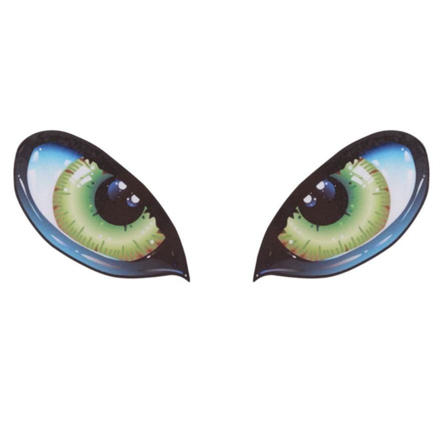 

3D стерео светоотражающая наклейка «кошачий глаз» авто боковое крыло клейкие наклейки для глаз None