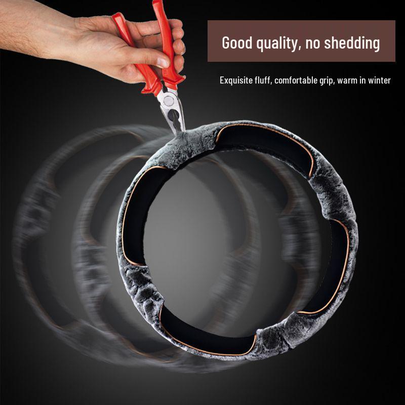 Plush Winter Steering Wheel Cover for Buick Envision, Excelle, Verano, LaCrosse, Regal, and GL8 (6-Spoke)