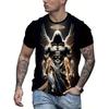 Plus Size Men'S Trendy Loose T-Shirt Angel Muscle Print Design Casual Versatile Top Christian
