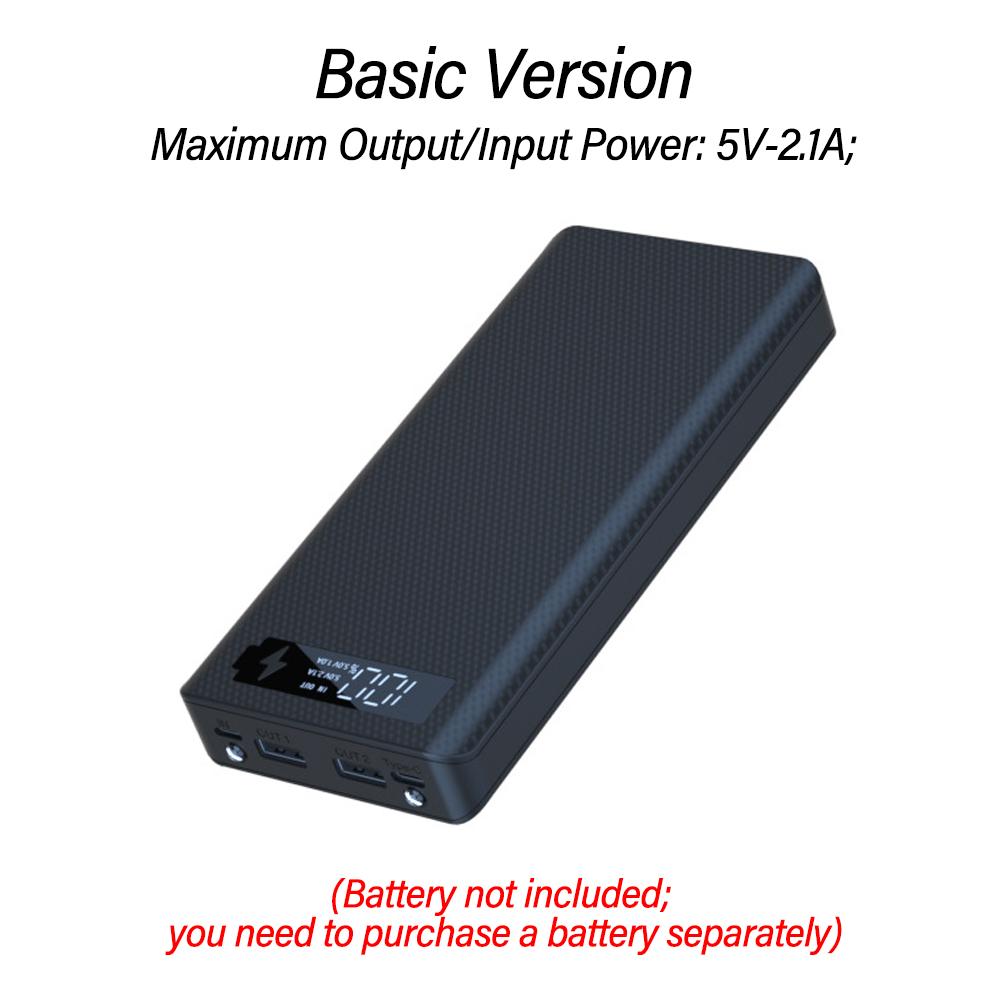 8 Cell 18650 Detachable Solder-Free DIY Power Bank Kit Mobile Power Supply Housing QC PD Fast Charging Support Without Battery