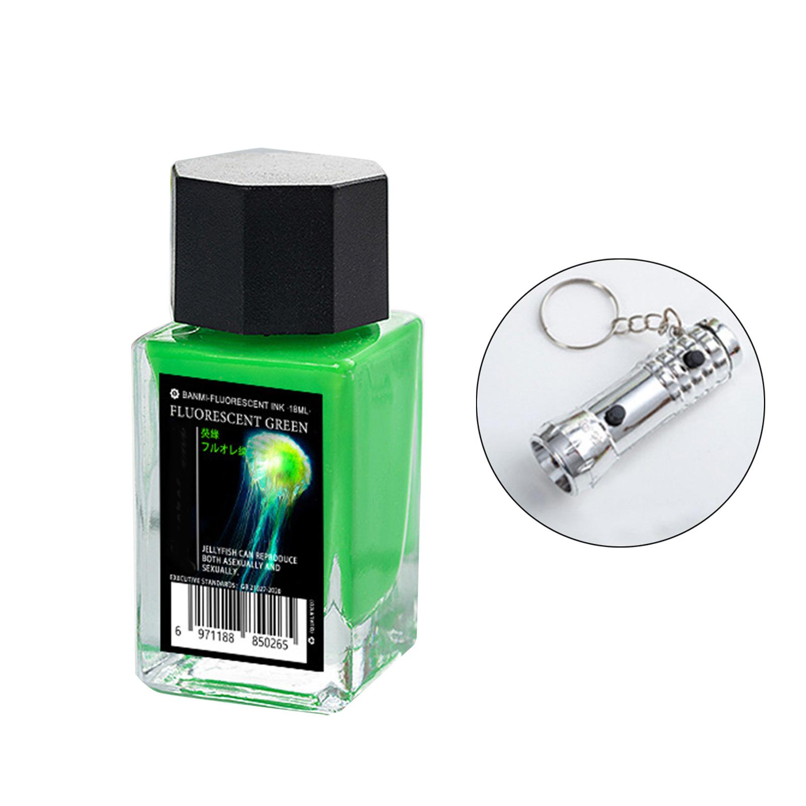 

Невидимые чернила с УФ-светом для погружной ручки Glass Dip 18 мл Цветные каллиграфические чернила для иллюстрации искусства каллиграфии зелёный