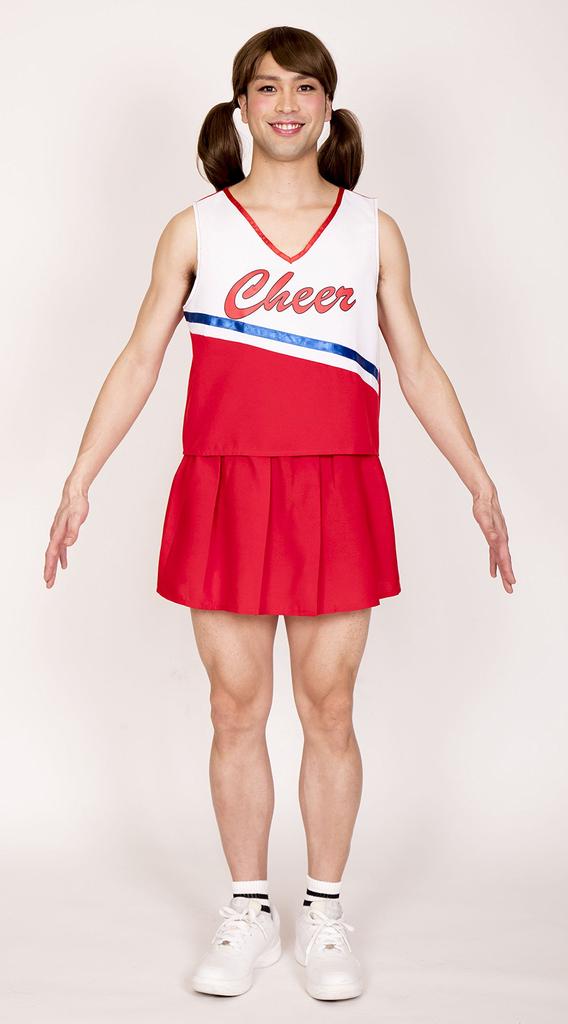 Clearstone Crossdressing Mann Cosplay Halloween Fresh Cheer Mann Unisex Rot