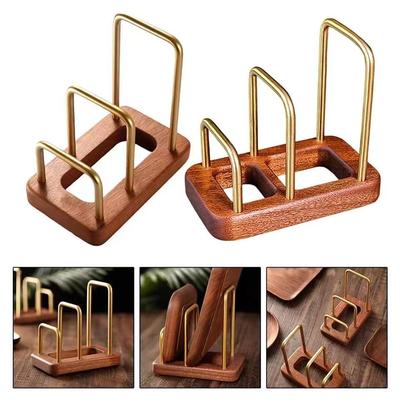 Estante de Platos de Madera Maciza Multicapa, Tabla de Cortar, Soporte para Escurrir Platos, Accesorios de Almacenamiento para Cocina, Soporte para Tapas de Ollas