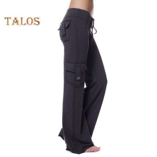 

Женские брюки-карго, однотонные, с несколькими карманами, свободные, повседневные, однотонные, широкие, с эластичной резинкой на талии, спортивные брюки со шнурком XXXL чёрный