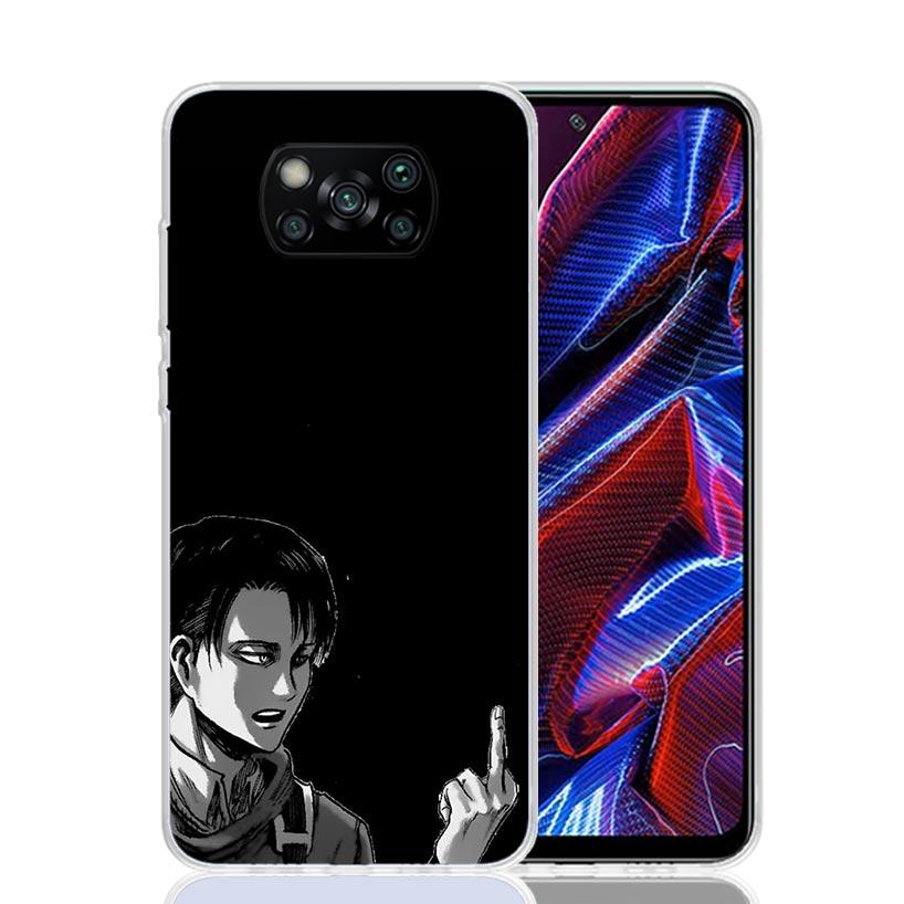Attack Levi Case Phone Cover for Xiaomi Redmi Note 10 9 9S 8 8T 7 5 Pro Mi 12T 11T 10T 9T 12 11 Lite A3 A2 Trend Fundas Mi 11T 1