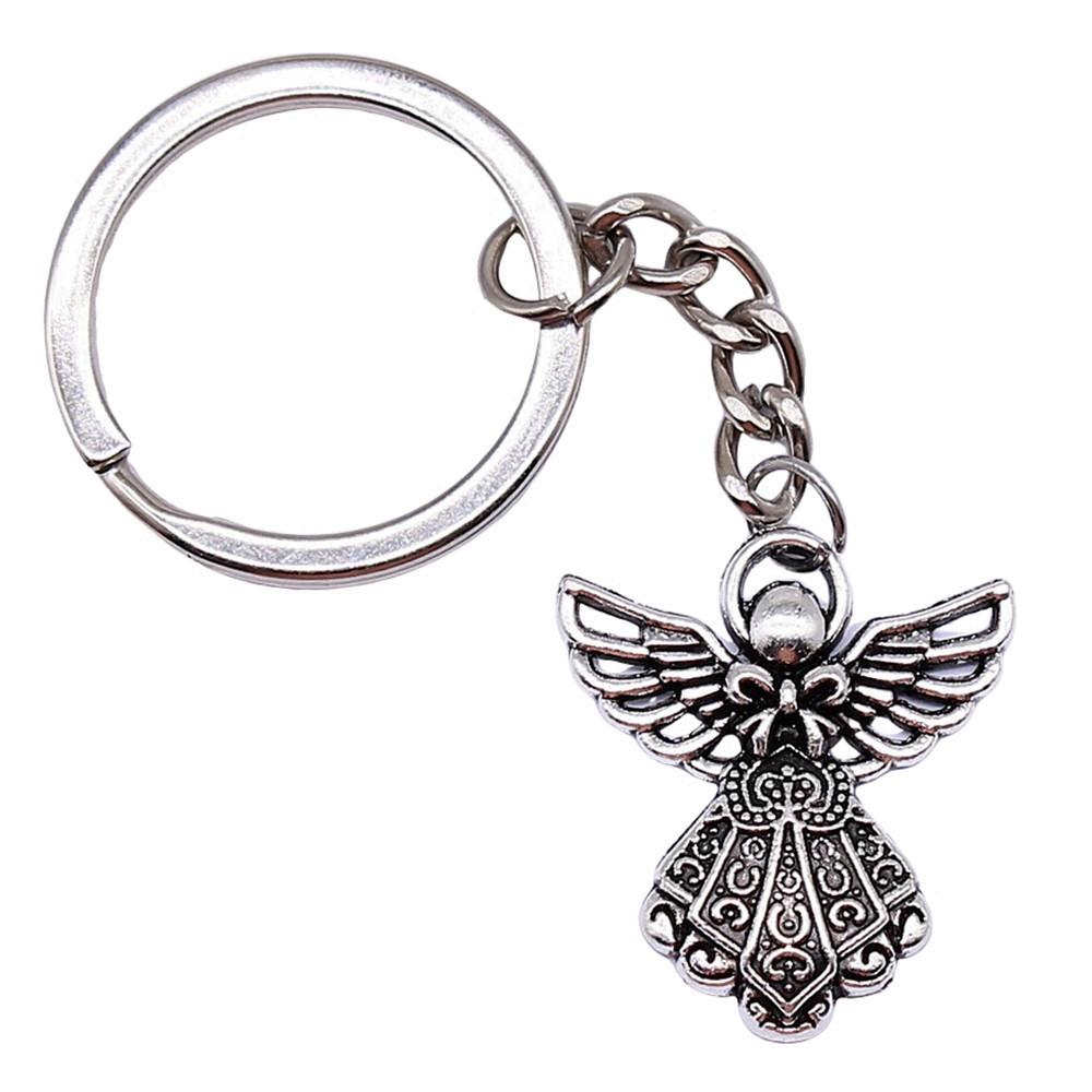 Angel Wings Feathers Heavenly Keychain for Girls Hot Sale Streetwear Bridesmaid Gift Retro Phone Charm