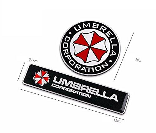 [GATTO] Biohazard Umbrella Company 3D Metal Sticker Emblem Set of