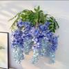 96cm Long Branches Artificial Wisteria Flowers Hanging Trailing Realistic Decorative Wisteria Vine Garland
