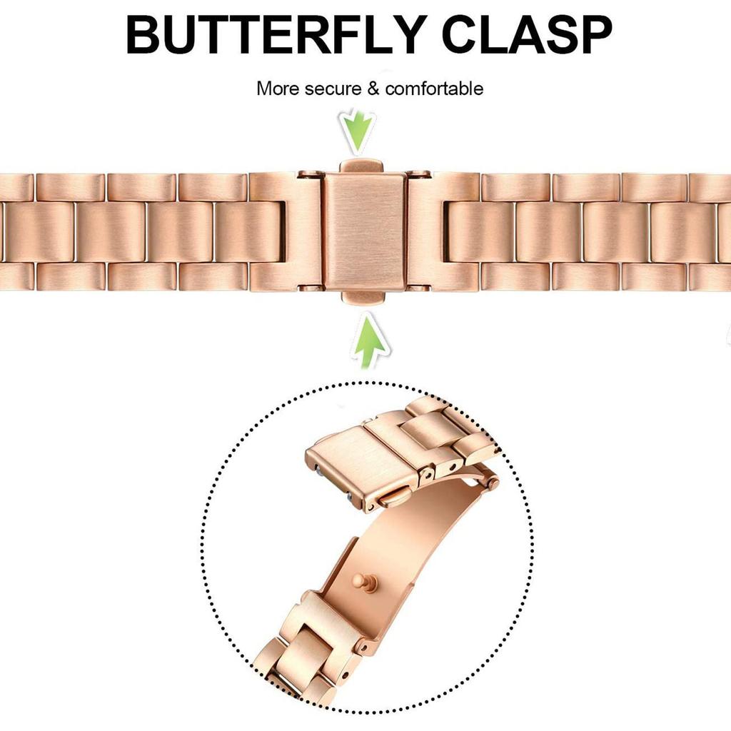 Watch Strap for Apple Watch Series 10 42mm/9 8 7 41mm/SE (2023) SE (2022) SE 6 5 4 40mm/3 2 1 38mm Three Beads Slim Metal Watch Band