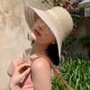 New Lace Bow Straw Hat Foldable Straw Beach Hats Uv Protection Breathable Sunshade Cap Outdoor Vacation Travel