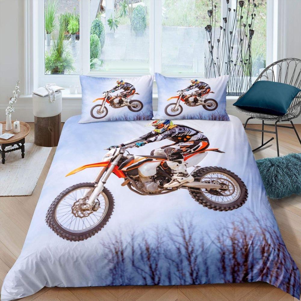 

Наволочка с принтом мотоцикла в виде пододеяльника, комплект постельного белья с рисунком роскошного автомобиля, подарок для украшения дома для детей Baby 100x135cm