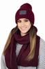 Malus Universal Set Hat with Scarf Burgundy Color