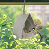 Bird Feeder Open Design Decorative Station Hut Shape Hangable Mounted Outdoor Bird Feeder For Outside Garden Winter Balcony
