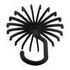 360 degrees  Rotatable Tie Rack Belt Scarves Hook Hanger Holder Organizer (Black)