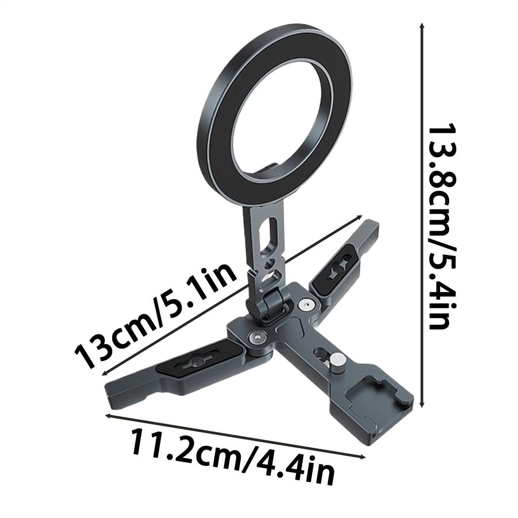 Magnetic Phone Tripod Mount Folding Cell Phone Magnetic Mount 360 Degree Rotation Cellphone Bracket For Adventure Outdoor