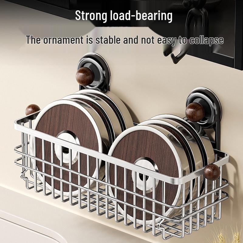 No-Drill Suction Cup Bathroom Shelf & Facial Wipes Storage Box