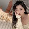 Temperament Muse Fan Earrings New Popular Earrings Women's High-end Light Luxury Atmospheric Design Earrings