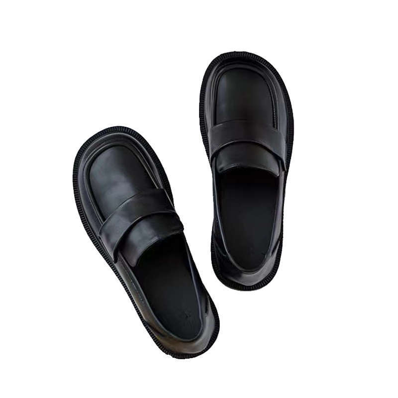 Soft-soled black small leather shoes women's new shoes British style flat-soled single shoes versatile