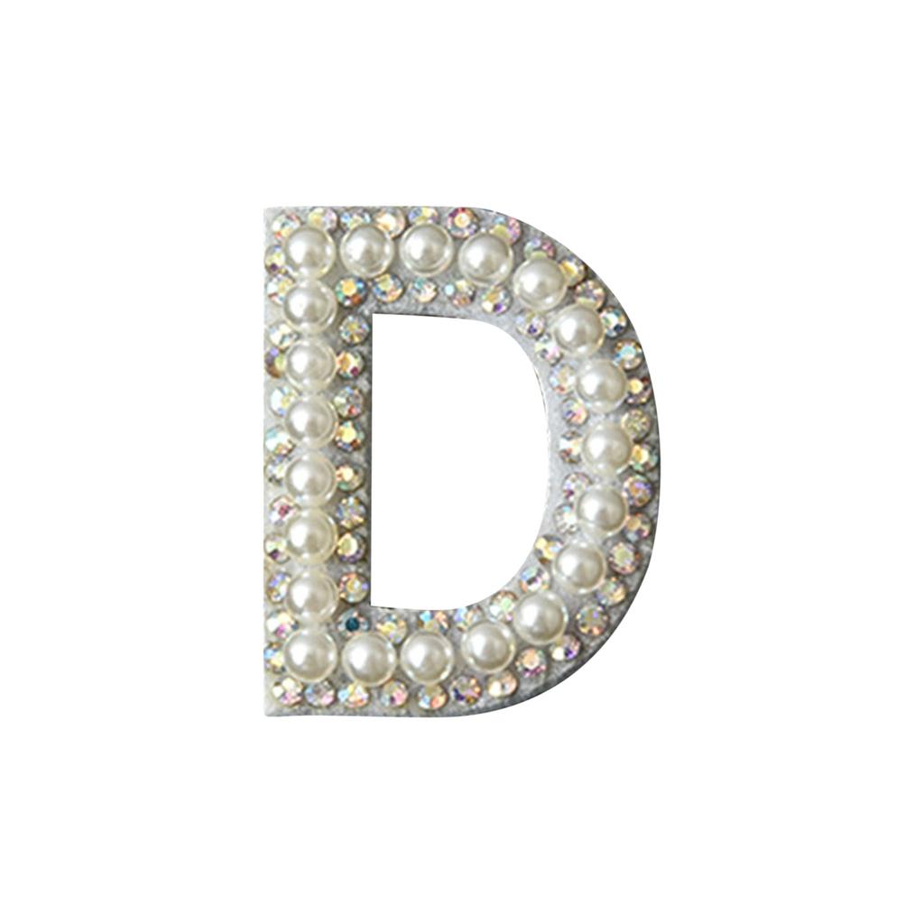 Diy Pearl Rhinestone English Letter Patch Hair Accessories
