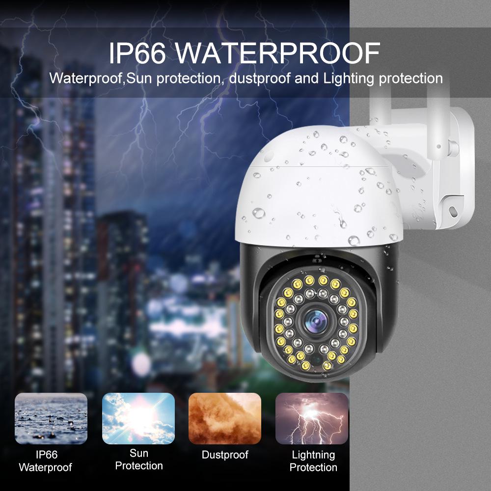 3MP Tuya Outdoor Wireless HD Night Vision Camera with Optional POE Power and PTZ Function