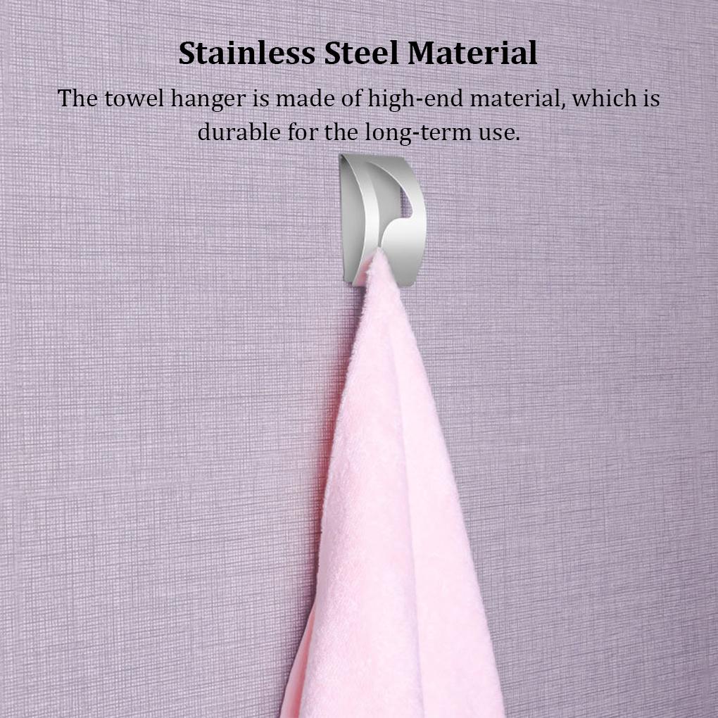 Towel Storage Hanger Household Towels Rack Stainless Steel Bathroom Kitchen Dishcloth Wall Hook Organization Hangers