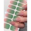 Naakt Semi-uitgeharde Gel Nail Wraps Sticker Langdurige Uv Led Lamp Franse Nagel Decal Omber Nagel Waterdicht Semi-uitgehard Sticke 16tips