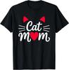 Cat Mom Cute Funny Women's Feline Lover Art Graphic T-Shirt