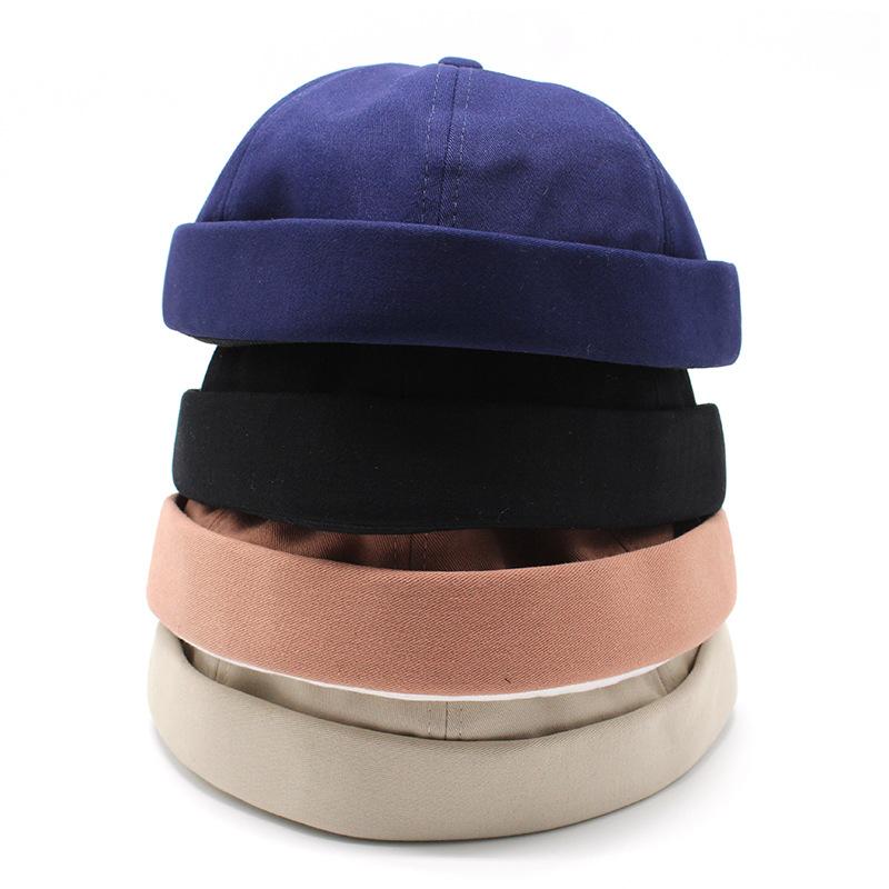Ins Solid Color Light Board Landlord Hat Men'S Street Trend Melon Fur Hat Women'S Spring And Summer Cotton Retro Yuppie Hat