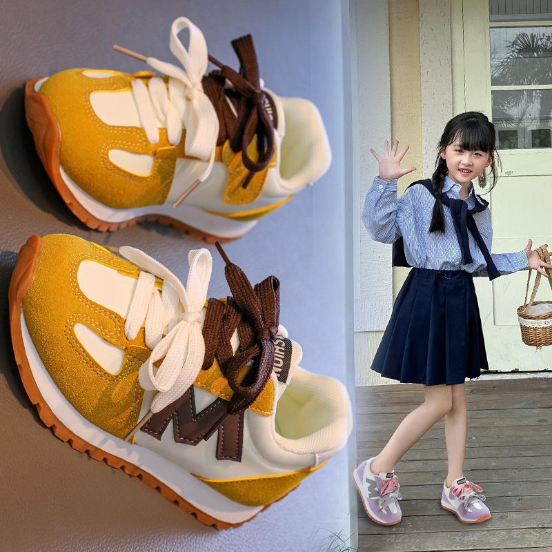 Fashion Spring Autumn Children's Soft Soled Anti Slip Wear Resistant Student Running Shoes Boys Girls Leisure Sports Shoes Size 26-37