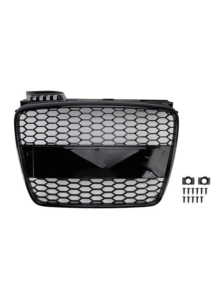 RS4 Style Front Honeycomb Mesh Grille Grill Fit A4 B7 S-Line 2005-2008