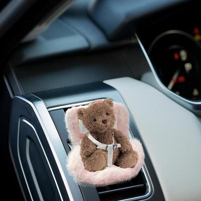 Autositz für Plüschpuppen Miniatur Lüftungsschlitz-Clip Puppensitz für Auto Automobil Spielzeug Ausstellungsdekor mit Lüftungsschlitz-Clip für Wohnmobil