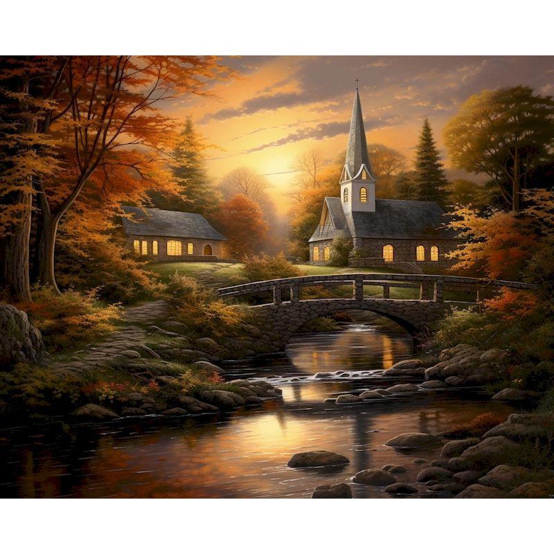 DIY 5D Diamant Malerei Haus Landschaft Diamant Stickerei Mosaik Volle Runde Bohrer Kreuz Stich Hause Dekoration Geschenk