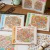 12 Stickers + 8 Scene Cards/Pack Miniature Scene Collection Book Ancient 18.0 Diorama Stickers 3D House DIY Journal