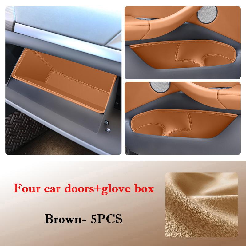For BMW X1 iX1 2016 - 2026 Car Door Slot Storage Box Leather Protective Pad Cover Glove Box Storage Barrel Interior Accessories