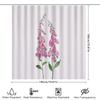 Blumen Duschvorhang Botanisches Blumenmuster Badezimmer Dekor Vintage Naturdruck Waschbarer Einsatz Wasserdicht Heimtextilien