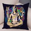 Indischer Gott Ganesha Kissenbezug Bunt Psychedelischer Kunstdruck Weiche Leinen Yoga Raum Heimdekoration Kissenhülle