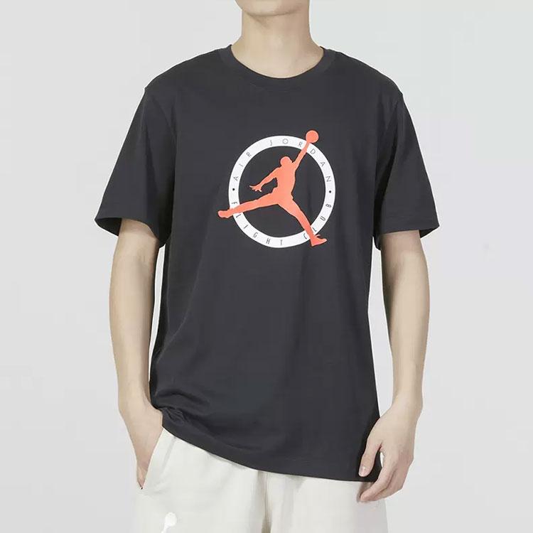 Jordan American Retro Sports Fitness Training Fashion Comfortable Breathable Round Neck Logo Print Short Sleeve Drop Shoulder T-Shirt DV8437-045
