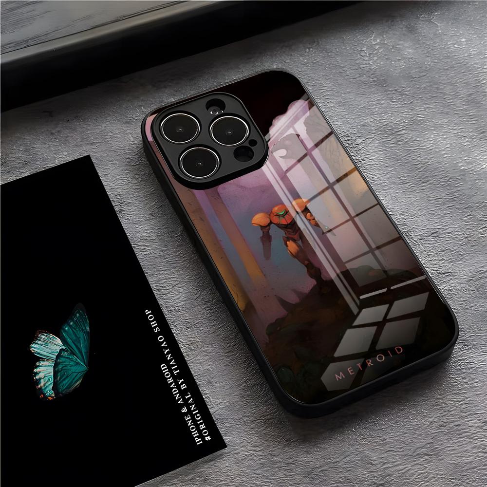 Game Metroid Phone Case For IPhone 17 Pro Max 15 Pro 16 14 Plus 12 13 Mini 11 Pro Shockproof Glass Cover