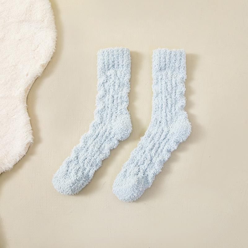 Female Autumn and Winter Models Add Velvet and Thick Warm Floor At Home Sleep In The Tube Socks