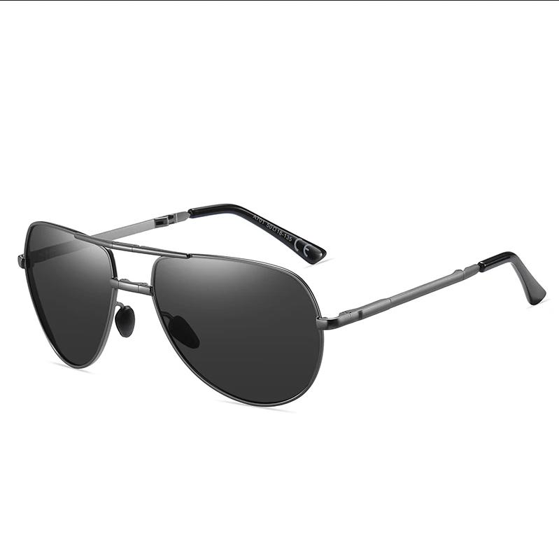 Outdoors Folding Anti-Glare Driving Oval Myopia Sunglasses Men Metal Prescription Sunglasses With Diopters 0 -0.5 -0.75 To -6.0