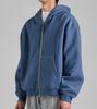 Button Seoul Two-Way Cotton Zip-Up Hoodie (Navy)