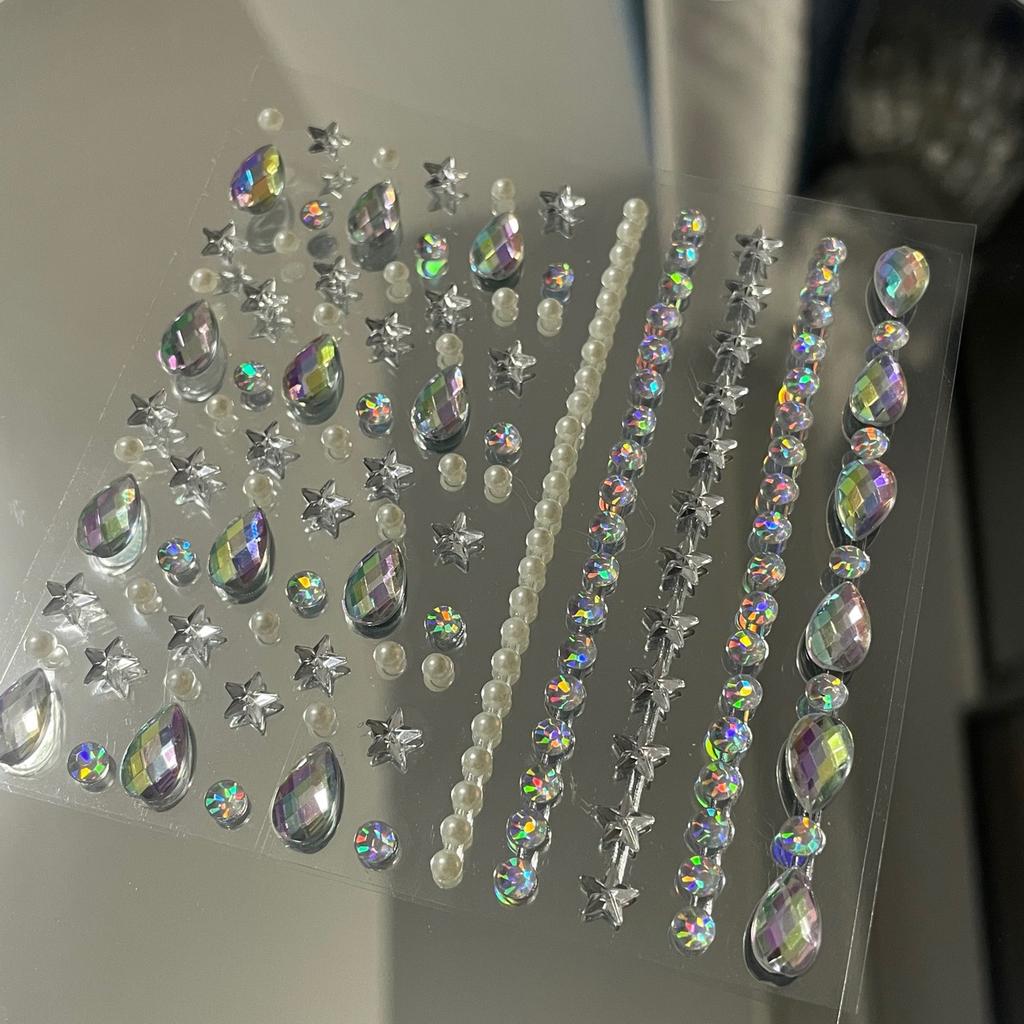 Naklejki z Kryształkami Diamentowymi 5D Błyszczące Kropla Wody Rhinestone Naklejka Dekoracyjna Rękodzieło Samoprzylepne Klejnoty Prezenty dla Dziewczynek Dzieci