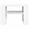 Coffee Table White 66 X 49.5 X 45 Cm Engineered Wood