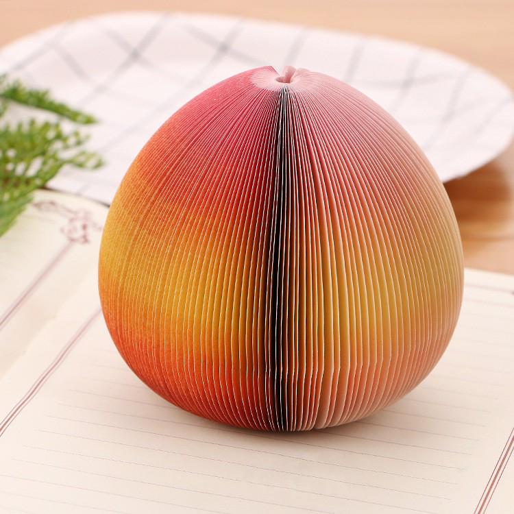 3D Fruit-Shaped Sticky Notes: Apple, Strawberry, Pear Design for Convenient Messages