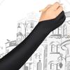 1 Pair Comfortable Elastic Long Sleeve Gloves for Artists Gardeners Anti Stain Breathable Design Painting Gloves