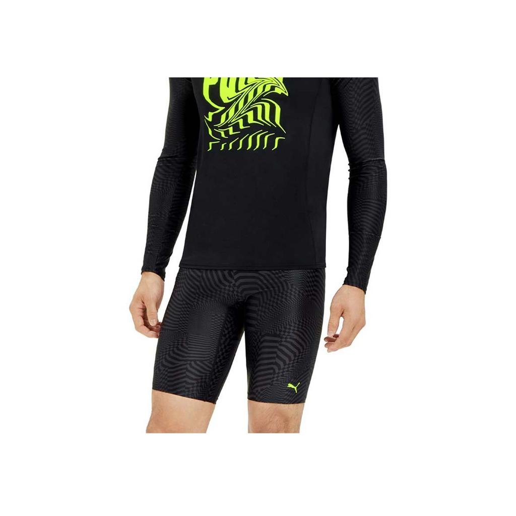 Puma Solid Color Sun Protection Chlorine Resistant Diving Swim Trunks Men Swimwear Black 100003337-282