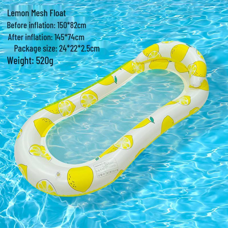 Inflatable Summer PVC Floating Bed with Sunshade and Backrest